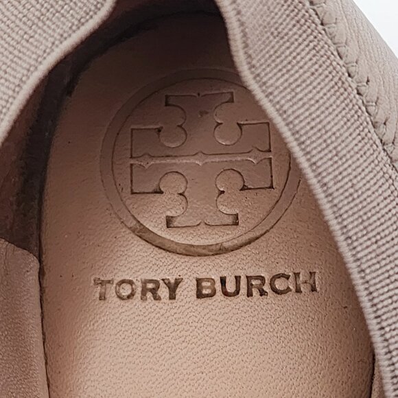 TORY BURCH Caroline 2 Leather Ballet Flats Gray - Picture 6 of 8